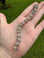 Rhinestone Aurora Borealis Rondelle Strand