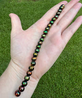 Multi-Color Glass Round Bead Strand