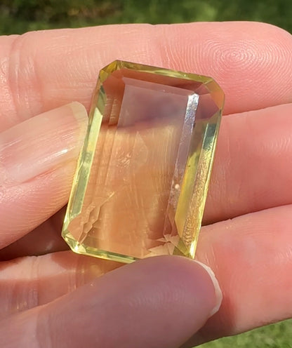 Yellow Quartz 27x17mm Emerald Cut 33.70ct