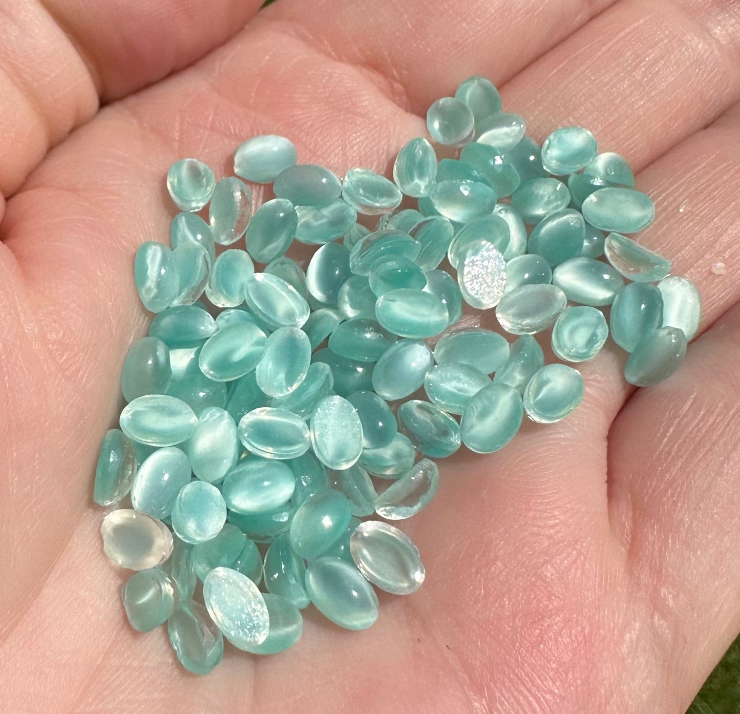 Lot of Aqua Glass Cabs