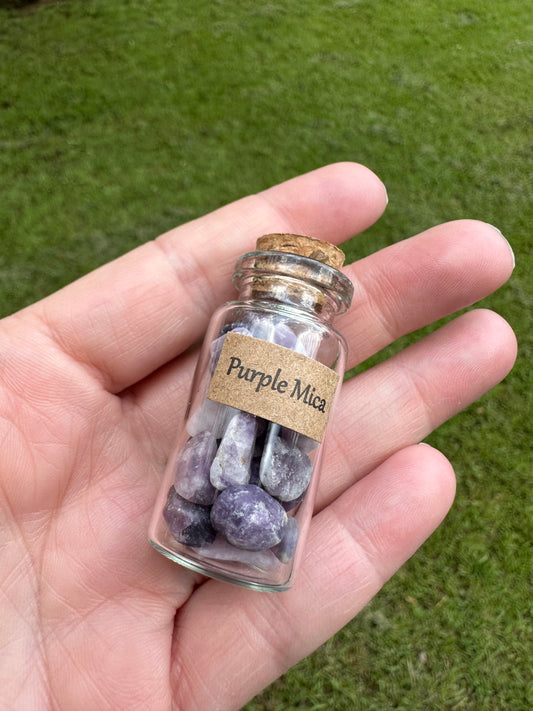 Purple Mica Chips In Bottle