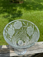 The Rose Collection Brilliant Hand Cut Crystal Pedestal Candybox