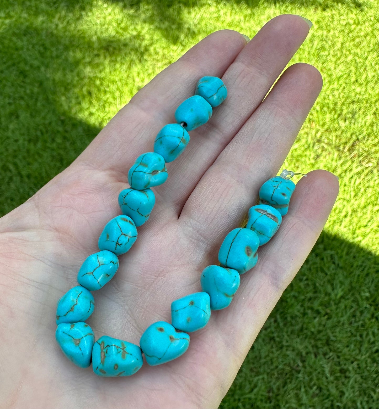 Turquoise Color Stone Bead Strand