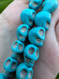 Turquoise Strung Skull Beads