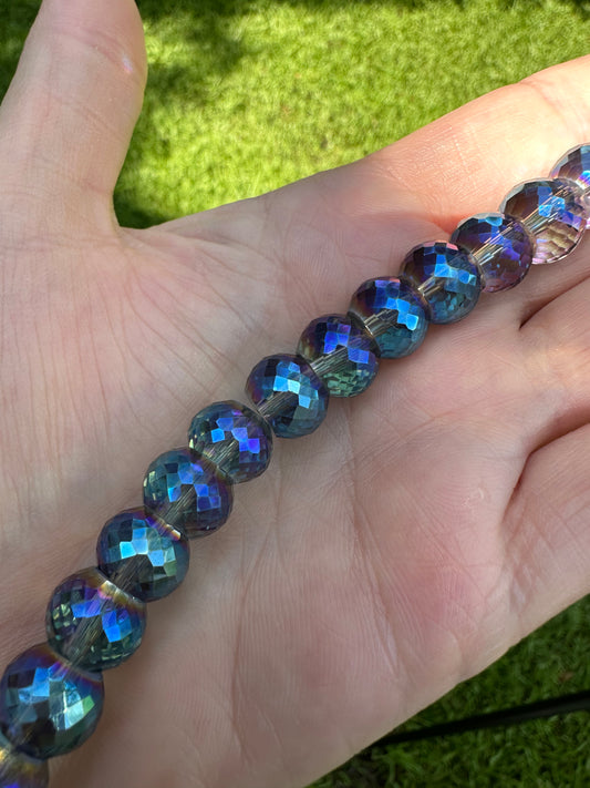 Blue Faceted Bead Strand