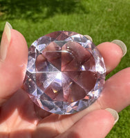 Light Pink Glass Gemstone Paperweight