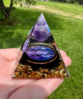 Amethyst Aquarius Orgonite Pyramid #9