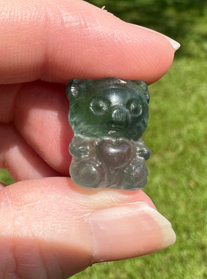 Mini Candy Fluorite Bear Carving