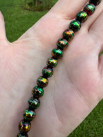 Multi-Color Glass Round Bead Strand