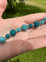 Sparkly Blue & Light Blue Bead Strand