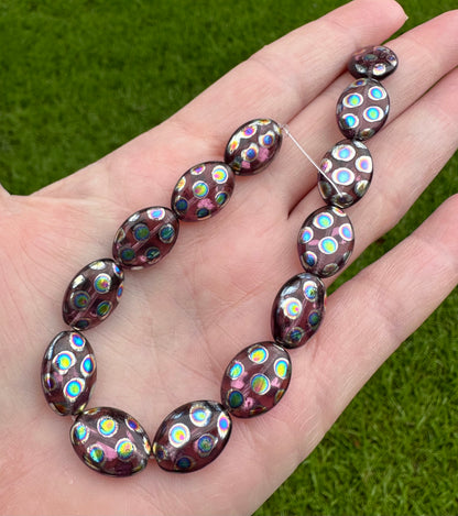 Czech Oval Bead Strand