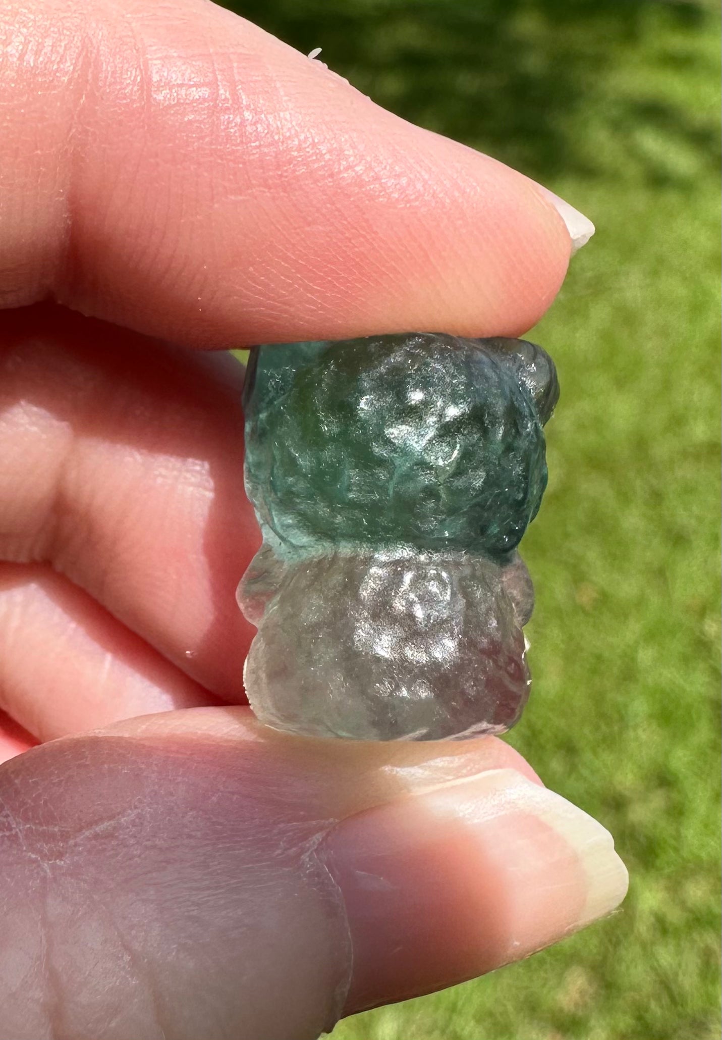 Mini Candy Fluorite Bear Carving