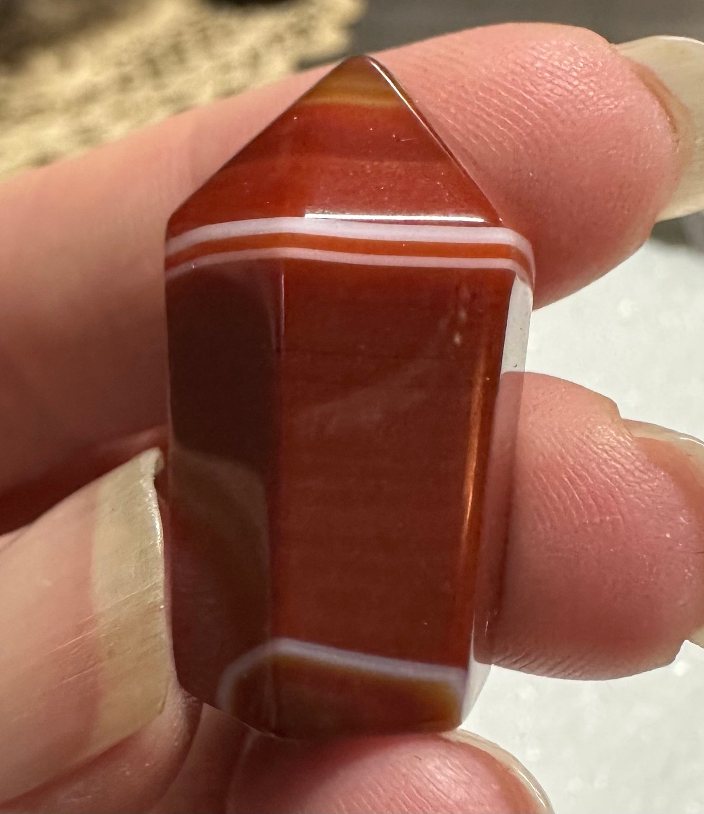 Mini Polished Carnelian Point #1