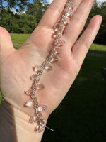 Crystal Glass Teardrop Bead Strand