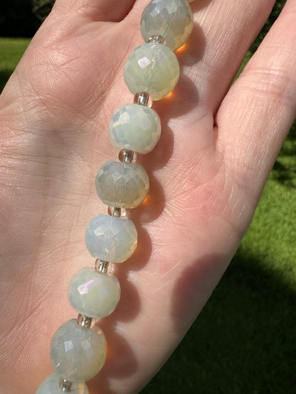 Opal Color Glass Bead Strand