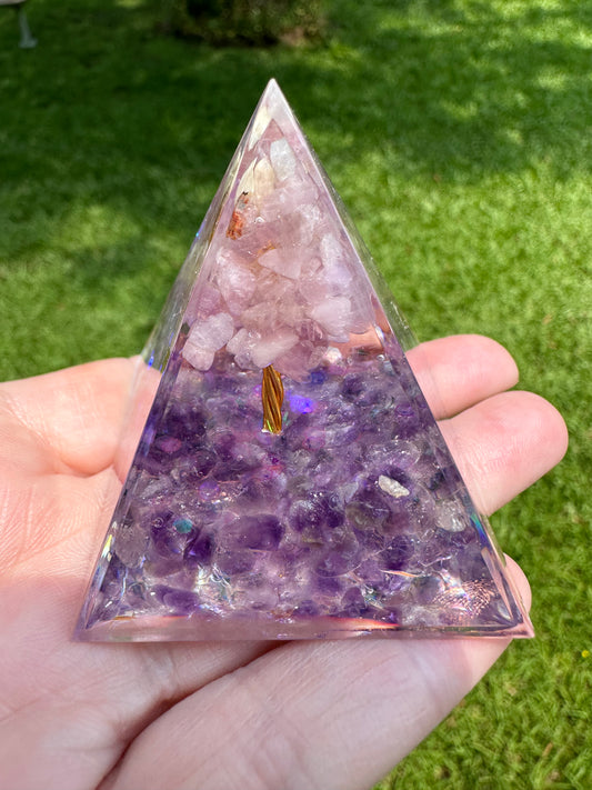 Amethyst Orgonite Pyramid #4