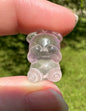 Mini Candy Fluorite Bear with Eyes Covered Carving