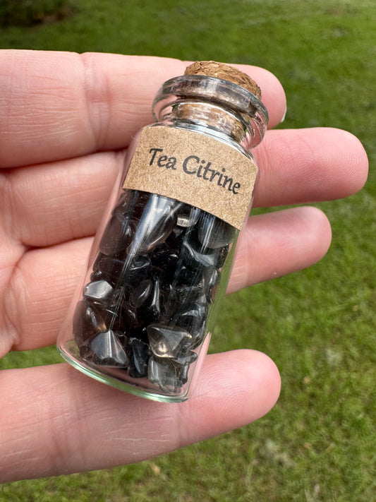 Tea Citrine Chips In Bottle