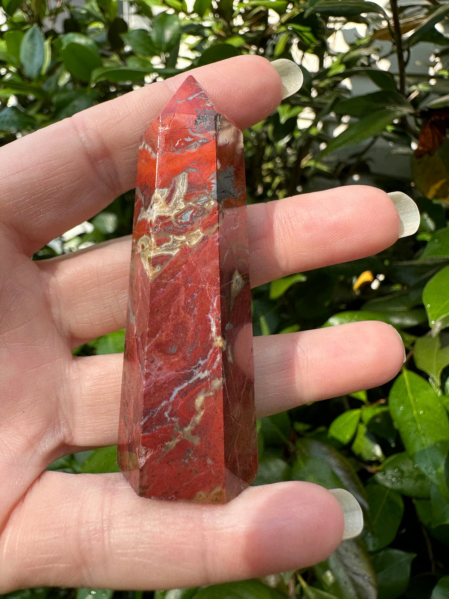 Natural Red Agate Obelisk Tower #7