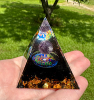 Amethyst Tree of Life  Orgonite Pyramid #17