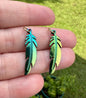 Metal Feather Pendant Set of Two