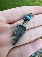 Arrowhead Pendent With Blue Beads