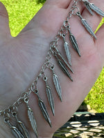 Silver Plated Feather Strand