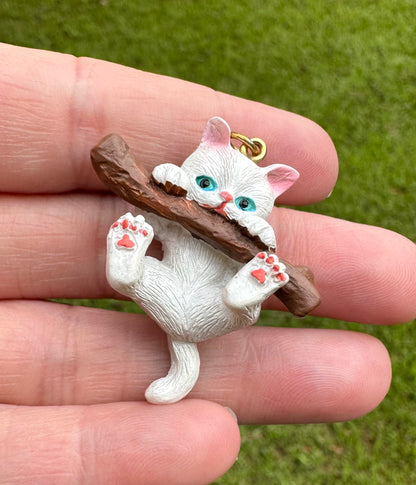 Kitty on Branch Pendant