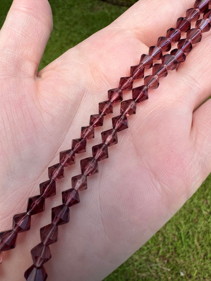 Amethyst Color Glass Strand of Beads