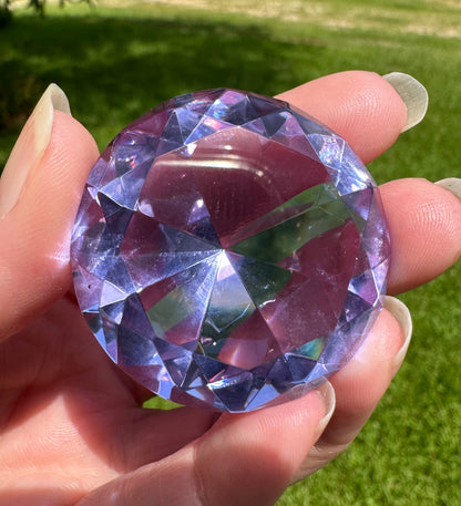 Purple Glass Gemstone Paperweight