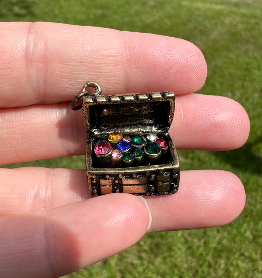 Metal Treasure Chest Pendant