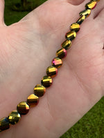 Multi-Color Glass Faceted Bead Strand