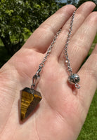 Tiger Eye Pendulum with Chain