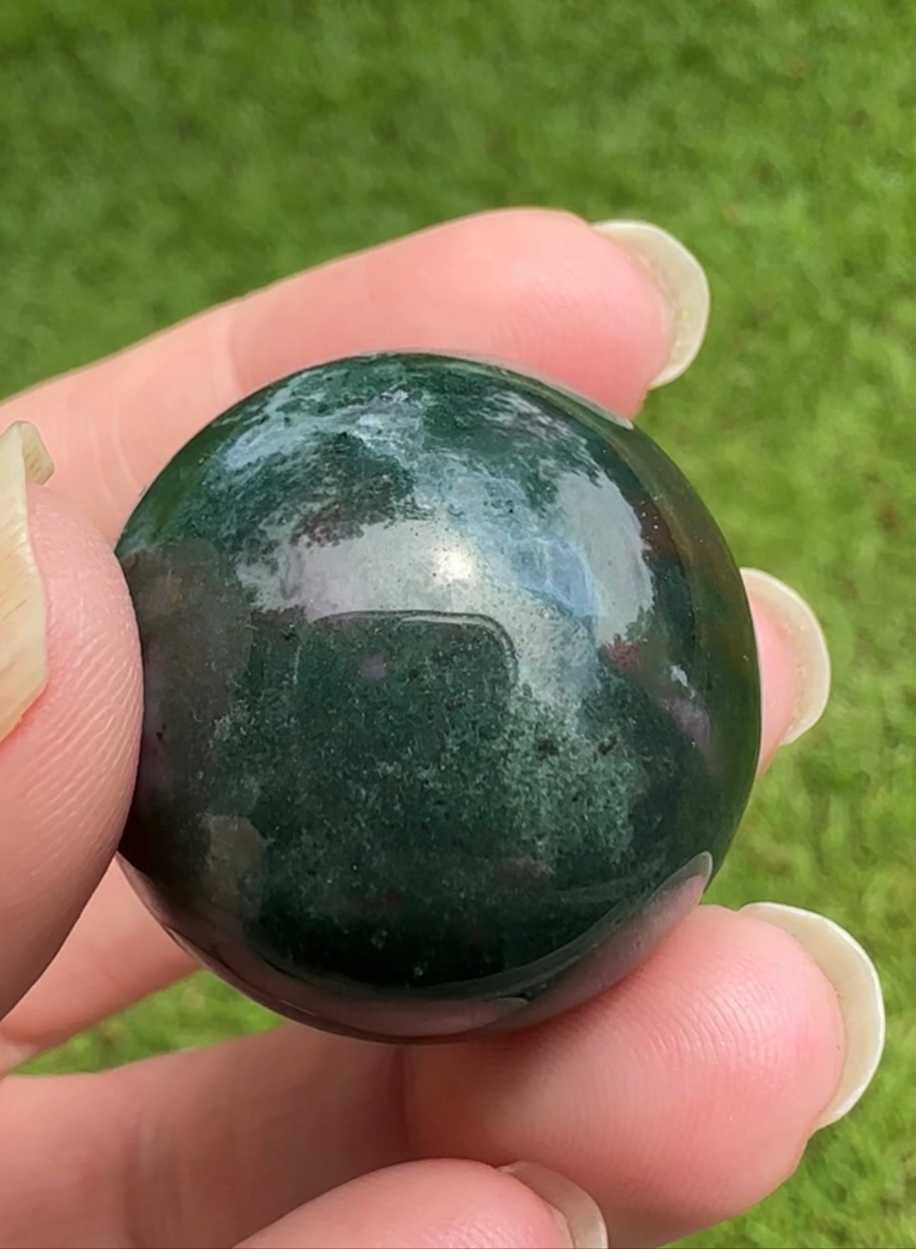 Moss Agate Sphere #19