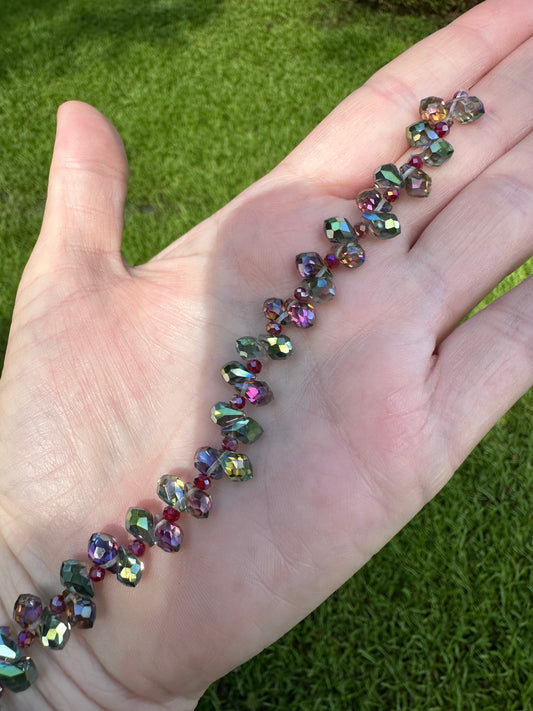 Multi-Color Teardrop Bead Strand