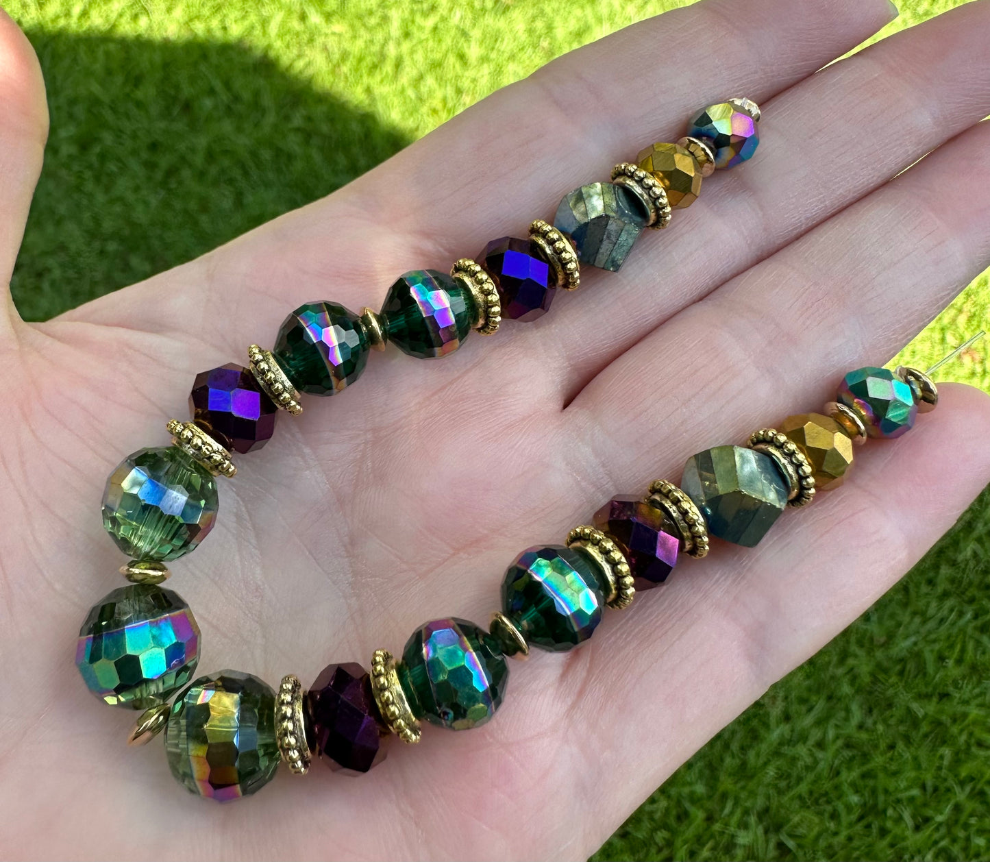 Iridescent Glass bead Strand