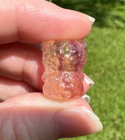 Mini Candy Fluorite Bear Carving