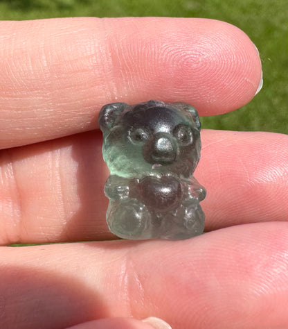 Mini Candy Fluorite Bear Carving