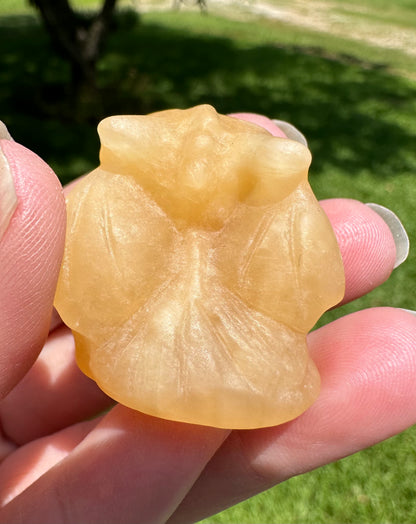 Orange Calcite Mini Toothless Dragon