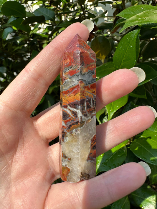 Natural Red Agate Obelisk Tower #6