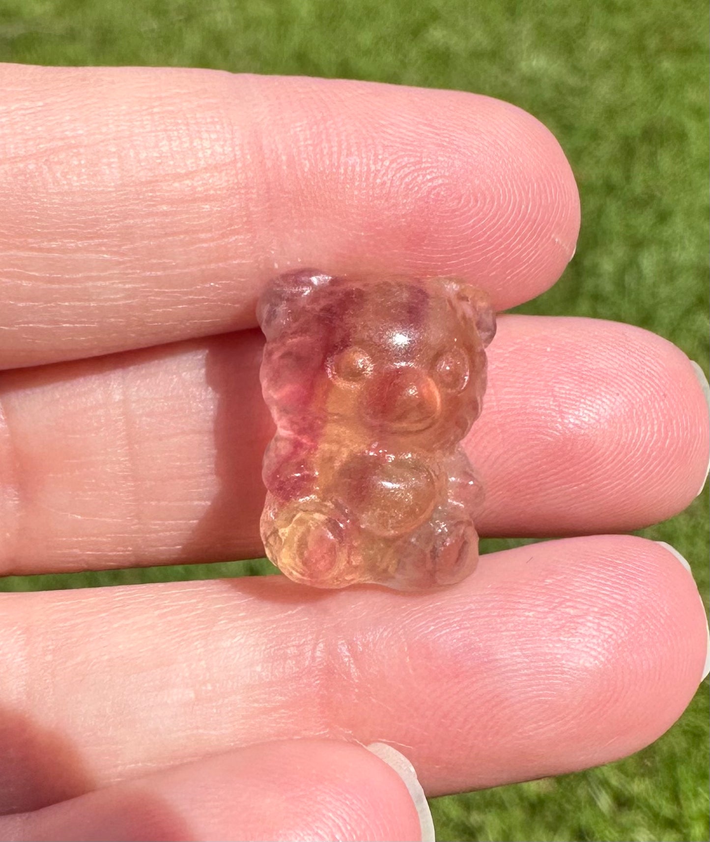 Mini Candy Fluorite Bear Carving