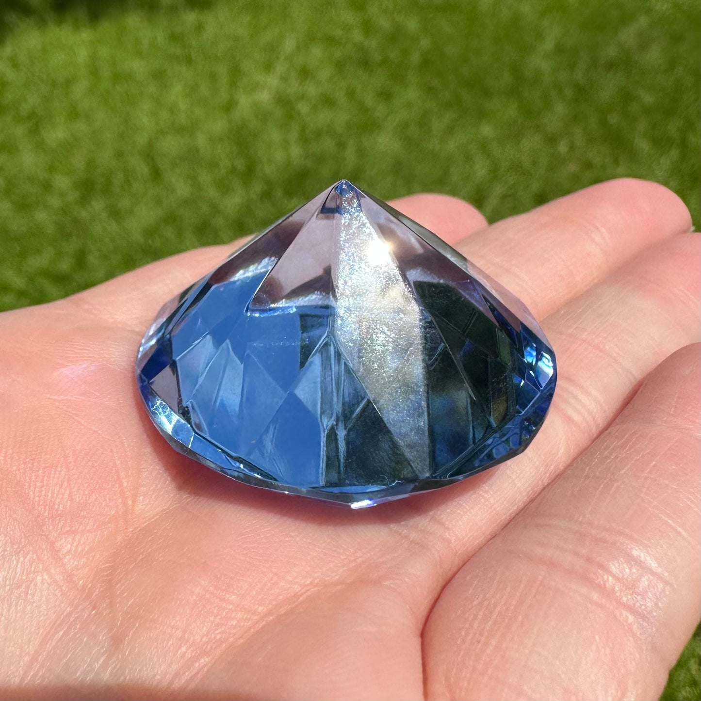 Blue Glass Gemstone Paperweight