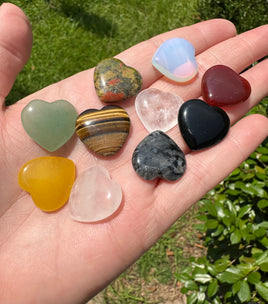 Gemstone Heart Bundle of 10