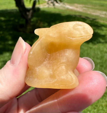 Orange Calcite Mini Toothless Dragon