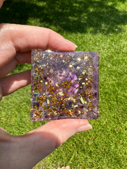 Amethyst Orgonite Pyramid #1