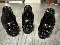 Black Obsidian Skull with Eagle