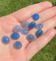 Blue Agate 12x10mm Oval (dyed)