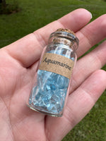 Aquamarine Chips In Bottle