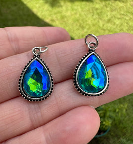 Blue and Green Pendants Set of Two