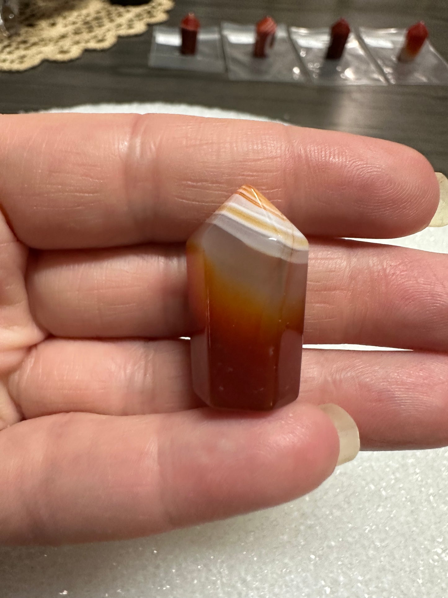 Mini Polished Carnelian Point #5